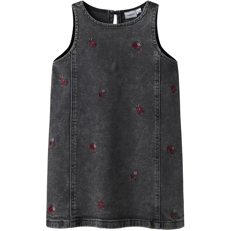 Name It Medium Grey Denim Flower Emb Nmfbrynn Emb Dnm Spencer 2006-fr R Erbjudandepris
