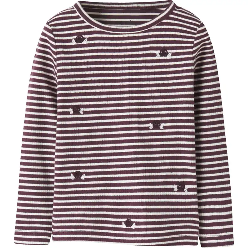 Name It Burgundy Nmfripeas Ls Top Box Fynd