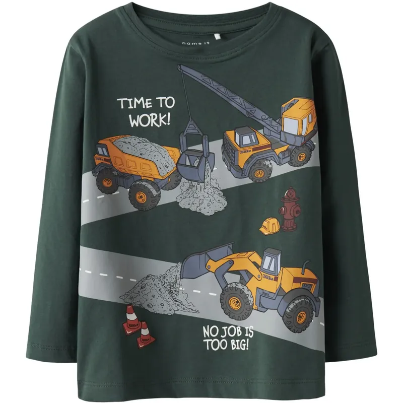 Name It Bistro Green Nmmofek Tonka Ls Nreg Top Cplg Snabb leverans