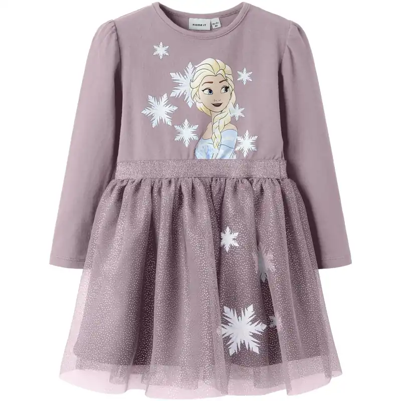 Nedsatt pris Name It Keepsake Lilac Nmfosimi Frozen Ls Tulle Dress Wdi
