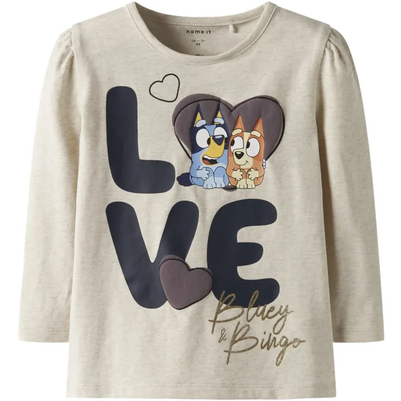 Endast idag Name It Peyote Melange Nmfnema Bluey Ls Top Box Sky
