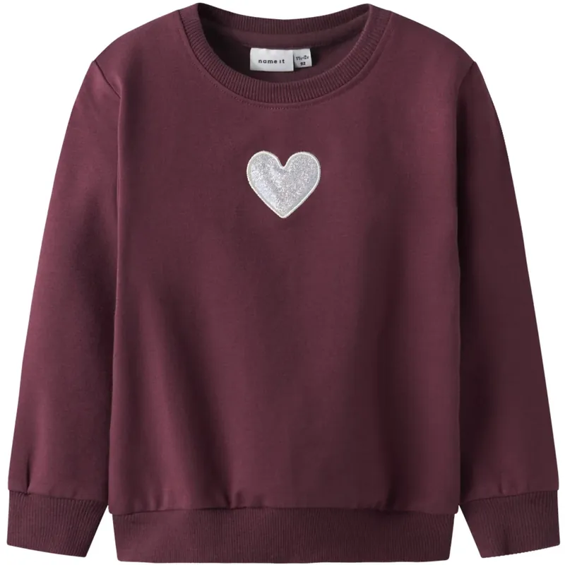 Name It Burgundy Nmfsakkina Ls Sweat Box Bru Endast denna vecka