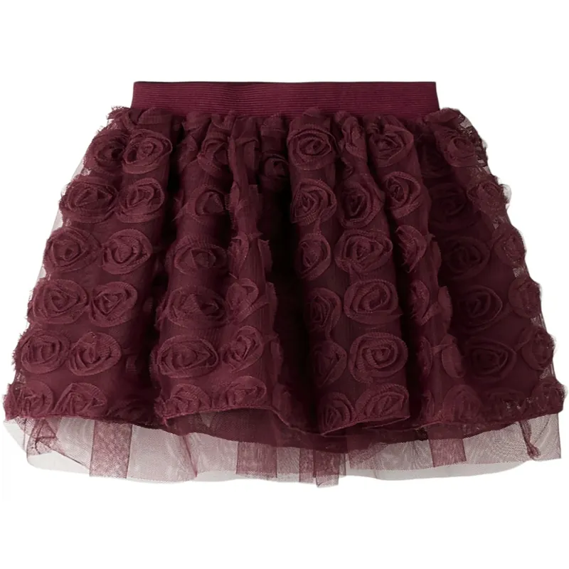 Fynd Name It Burgundy Nmfsykia Tulle Skirt