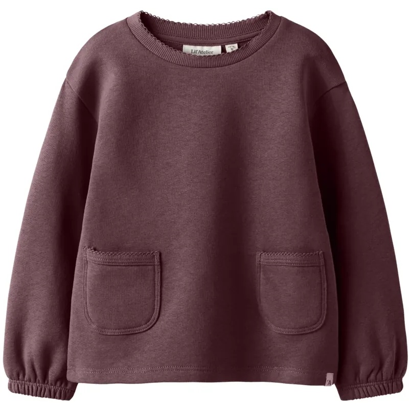 Säker betalning Lil‘Atelier Catawba Grape Nmfkilano Rut Ls Loose Sweat Lil