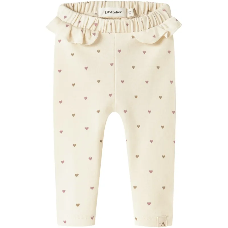 Snabb leverans Lil‘Atelier Turtledove Heart Nbflalo Tai Slim Leggings Lil