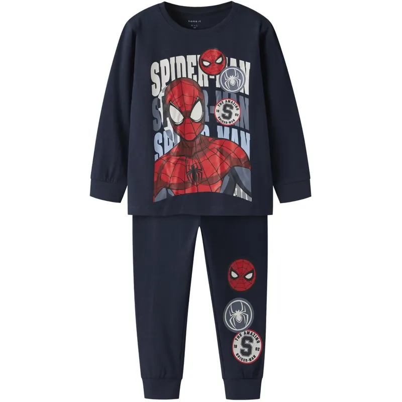 Name It Navy Blazer Nmmocti Spider Ls Nightset Mar Nedsatt pris