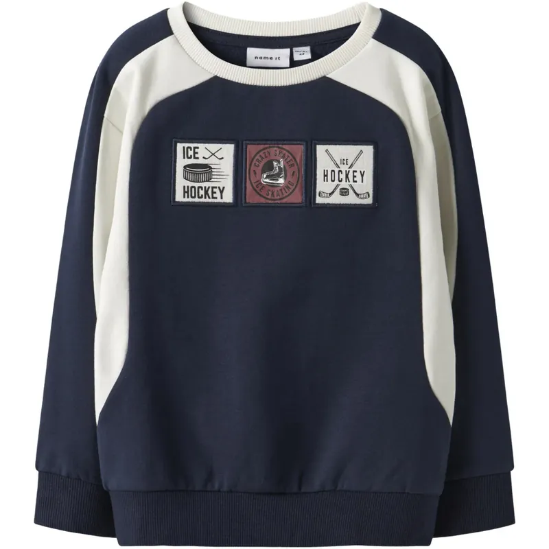Name It Navy Blazer Nmmsylvester Ls Nreg Sweat Bru Trygg betalning