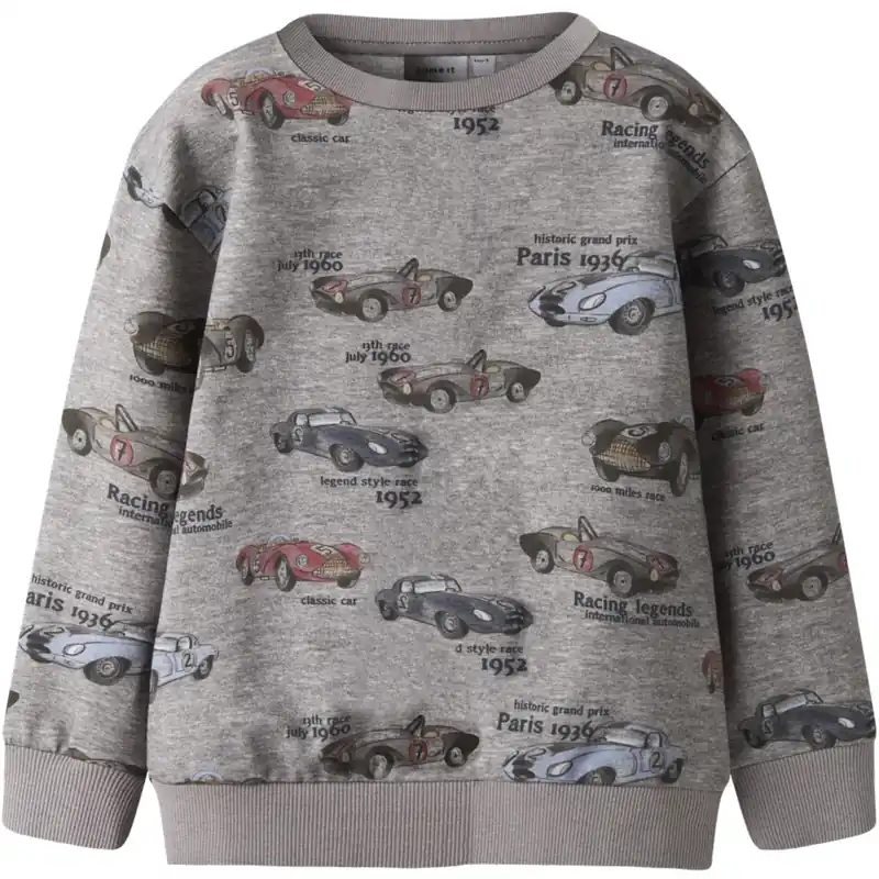 Name It Grey Melange Nmmreiner Ls Nreg Sweat Bru Box prisnedsättning