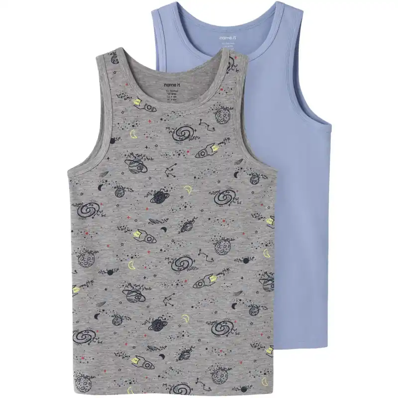 Erbjudande Name It Grey Melange Nkmtank Topp 2P Grey Space Noos