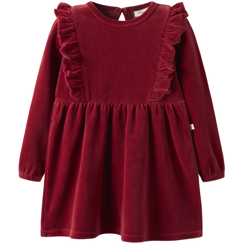 Lil‘Atelier Red Dahlia Nmfsaga Sag Ls Klänning Lil Nedsatt pris