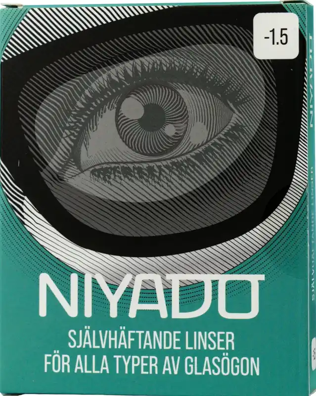 NIYADO Självhäftande Optiska Silikonlinser 1-par -1,5 Säker betalning
