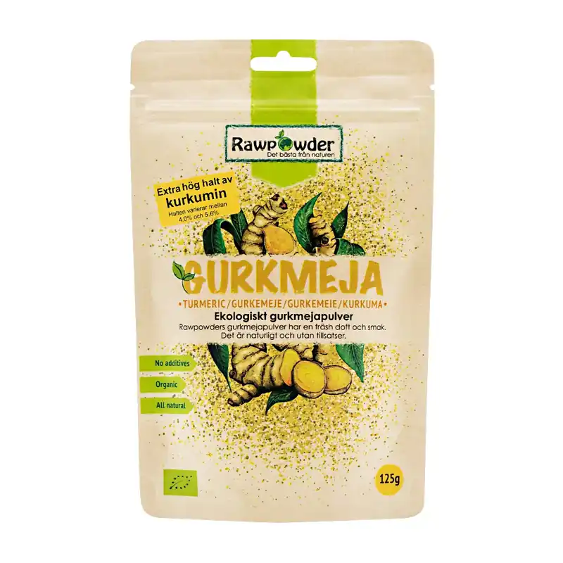Köp online Gurkmeja High Curcumin 125g - Rawpowder