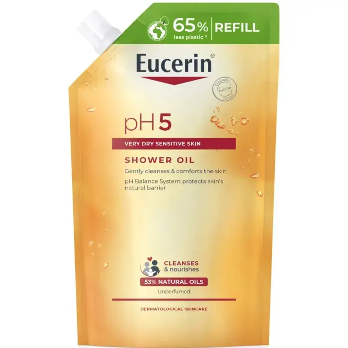 Lågt pris Eucerin pH5 Shower Oil oparfymerad refill 400 ml