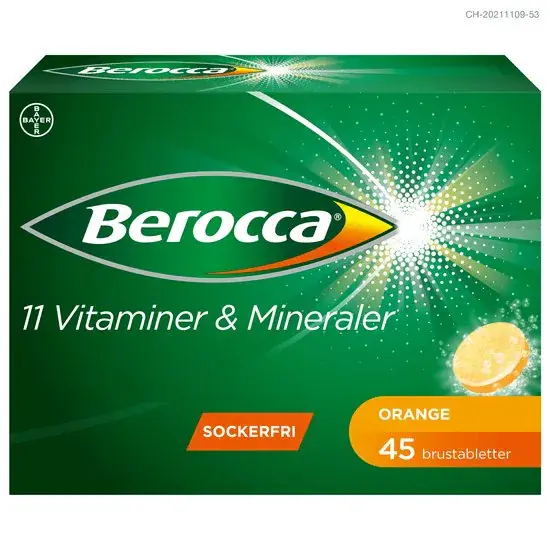 Lågt pris Berocca Energy Orange 45 brustabletter