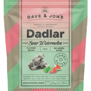 Dave & Jon‘s Dadlar Sour Watermelon 125 g Beställ idag