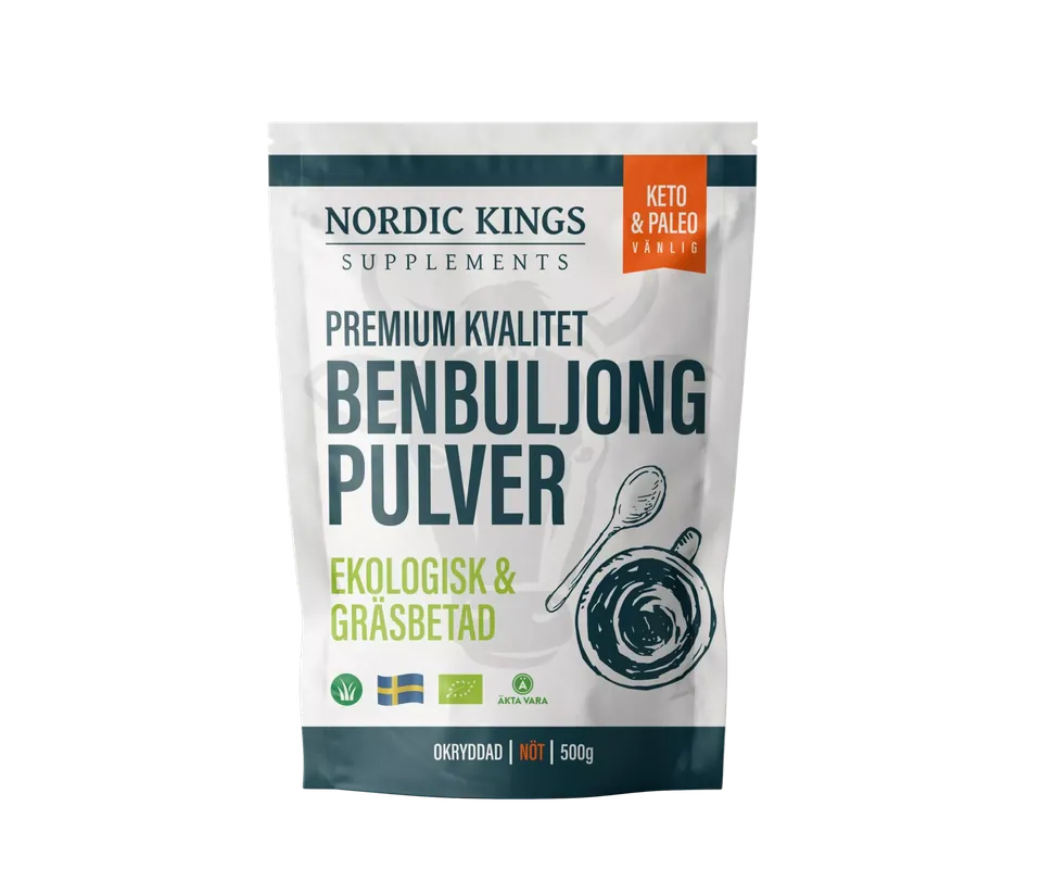 Billig Benbuljong Premium (EKO) – Gräsbetad & Ekologisk 500g - Nordic Kings