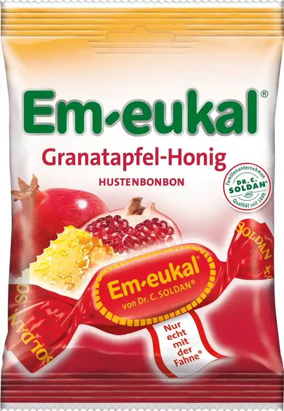 Halstablett Granatäpple Honung 75g - Em-eukal Beställ nu