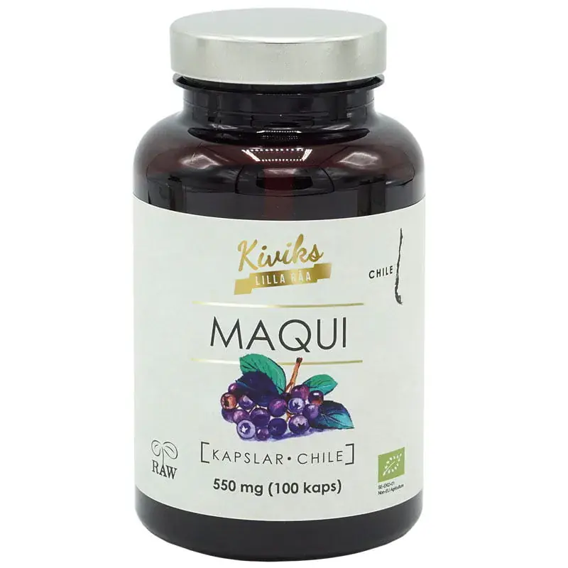 Köp online Kiviks Lilla Råa Maquipulver Kapslar 550mg EKO&RAW 100 kapslar
