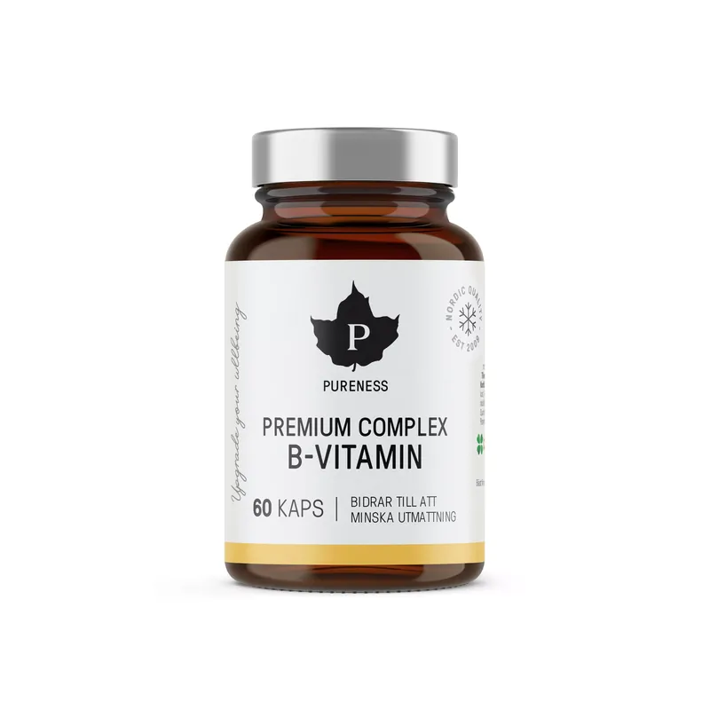 Premium Complex B-Vitamin 60 kapslar - Pureness Utförsäljning