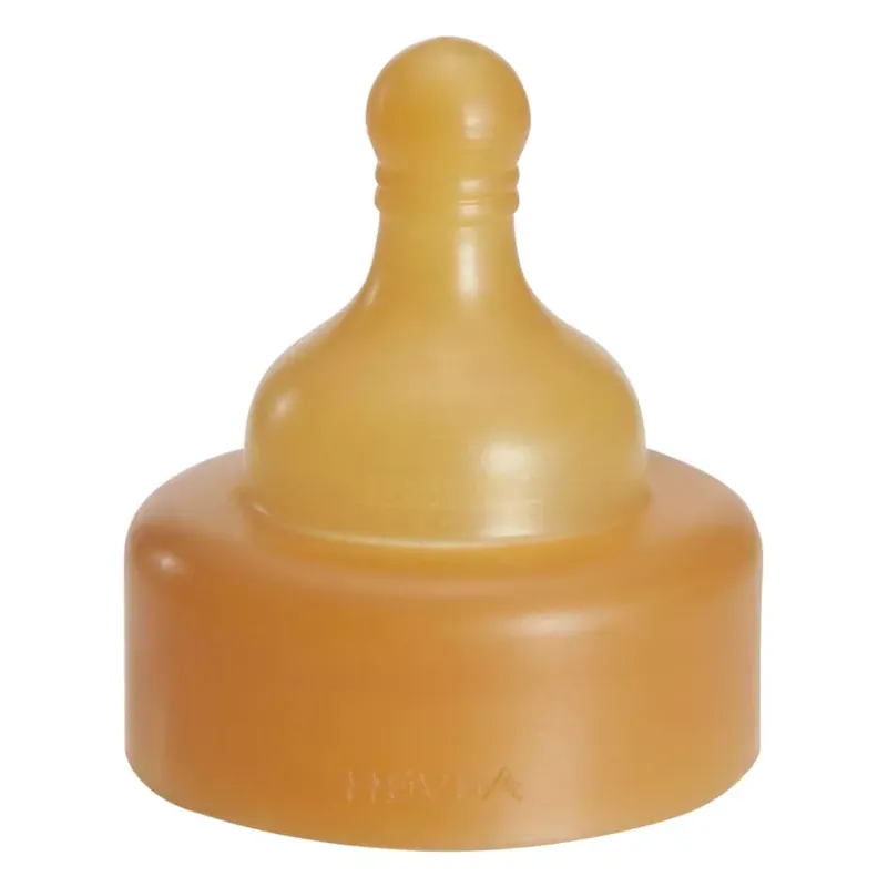 Hevea - Dinapp Wide Neck i Naturgummi, Slow Flow 0-3 mån Rea