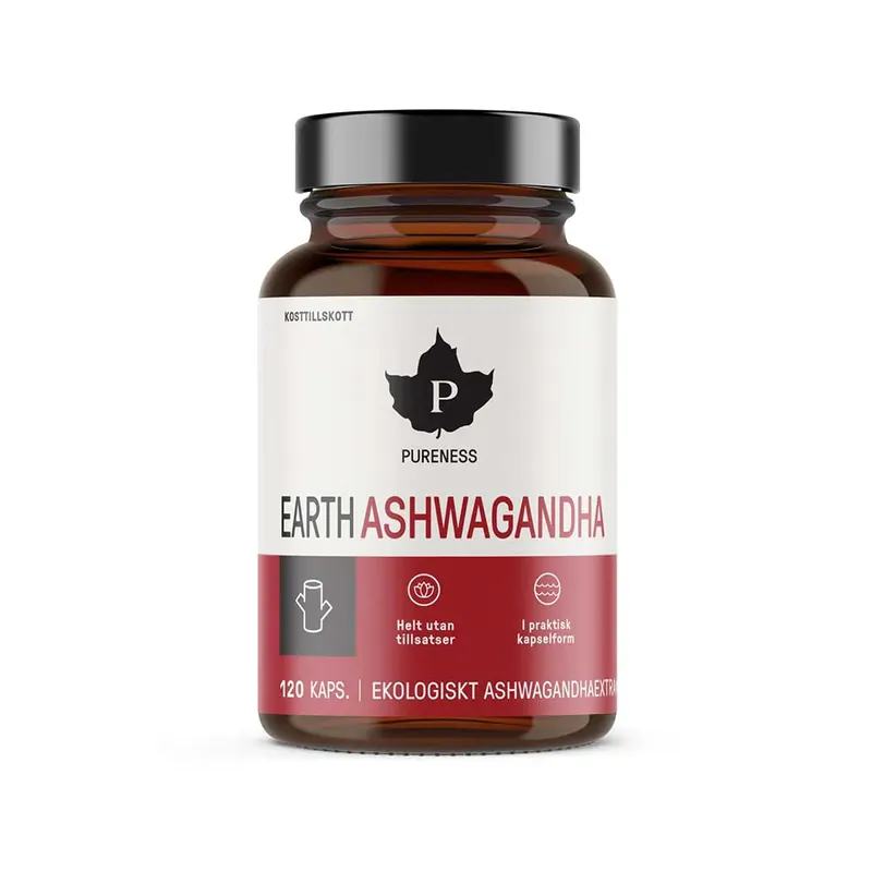 EARTH Ashwagandha 120 kapslar Pureness Billigare