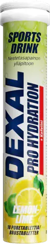 Lägg i varukorgen Dexal Pro Hydration brustabletter Lemon & Lime+Caffeine 18 st