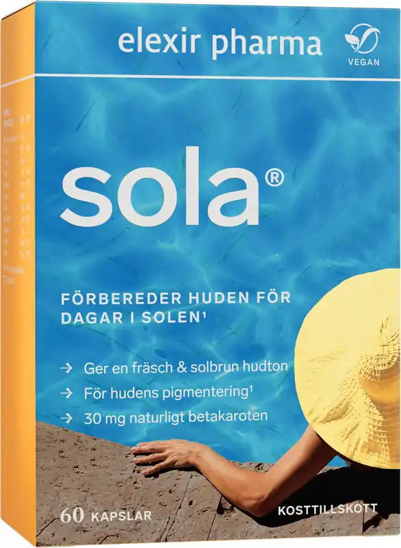 Extra rabatt Elexir Pharma SOLA Betakaroten 60 kapslar