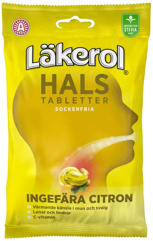 Läkerol Hals Ingefära & Citron 65 g Fynd