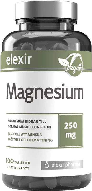 Elexir Pharma Magnesium 250mg 100 tab Sista chansen