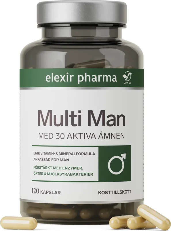 Elexir Multi Man Vegan 120 kapslar Utförsäljning