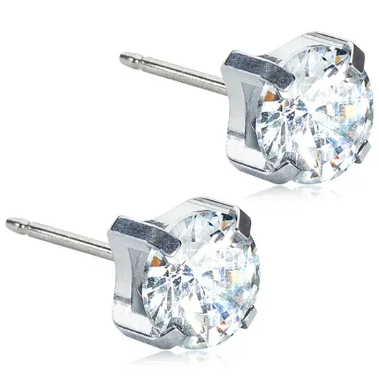 Blomdahl ST Tiffany 7 mm CZ White 1 par Begränsad tid