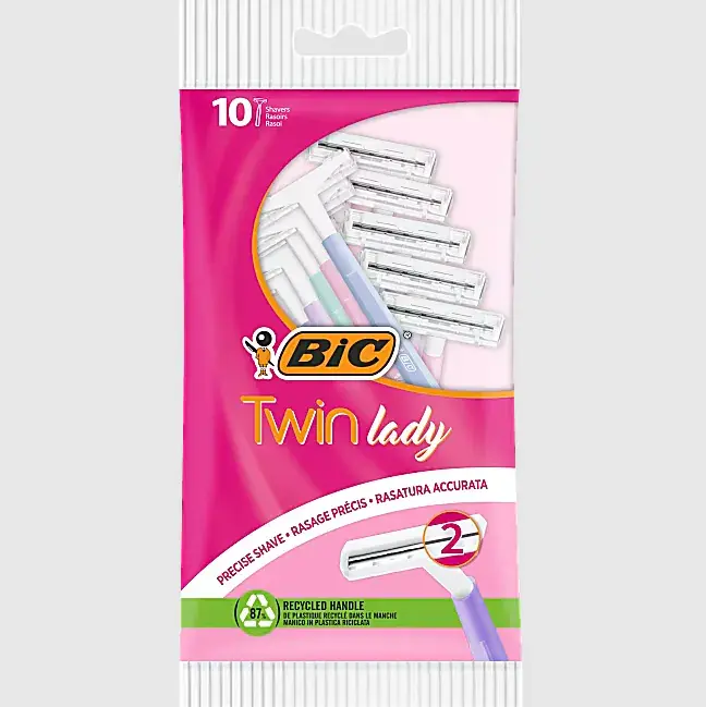 Kampanjpris Rakhyvlar Twin Lady BIC. 10-pack.