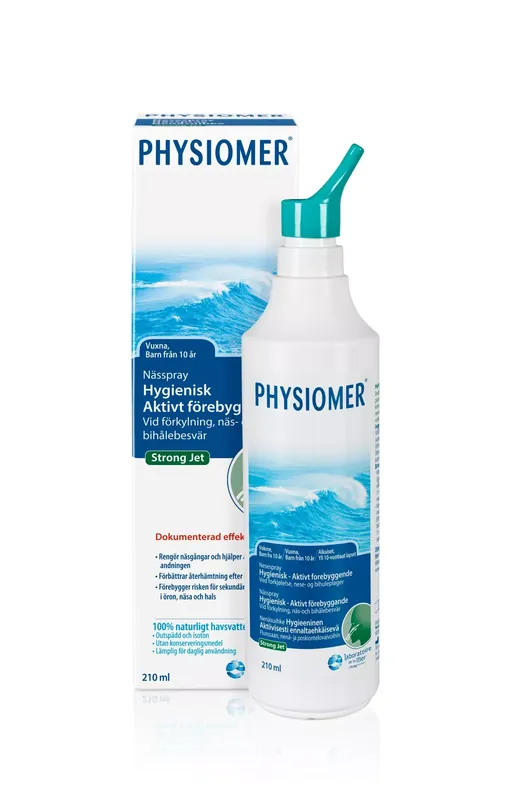 Expressleverans Physiomer Strong Jet Naturlig Nässkölj Näs & Bihålebesvär 210 ml