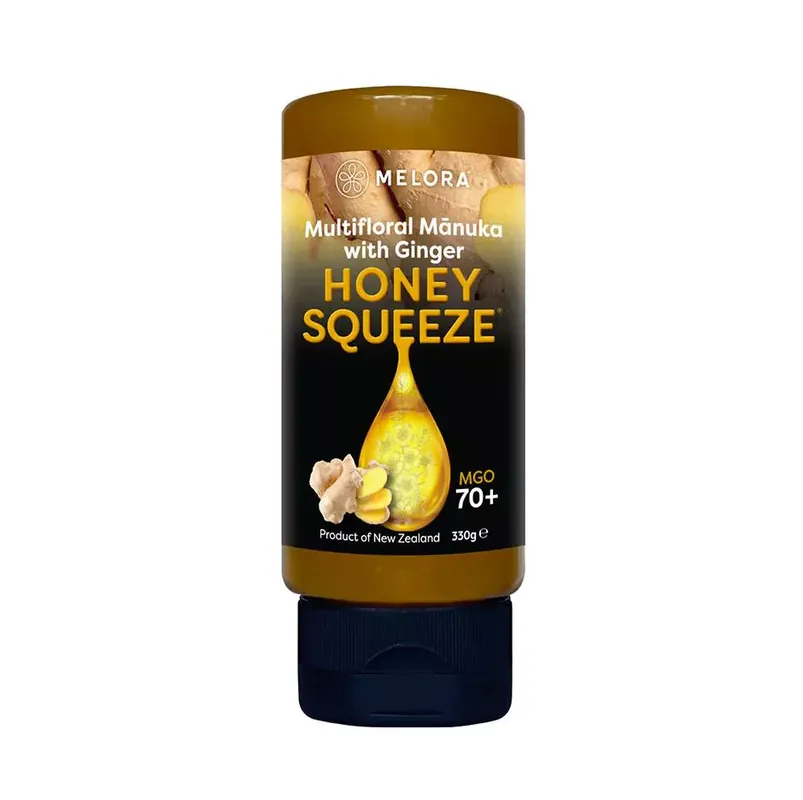 Outlet Manuka Honung 70+ MGO Ginger Squeeze 330g