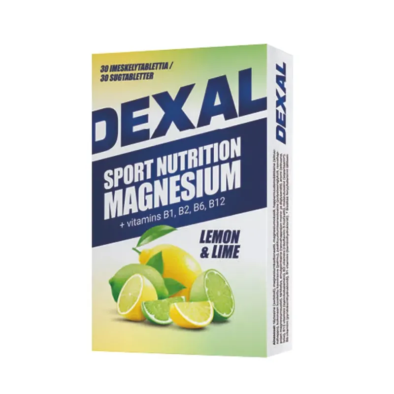 Lågt pris Dexal Sport Nutrition Magnesium sugtabletter Lemon & Lime 30 st