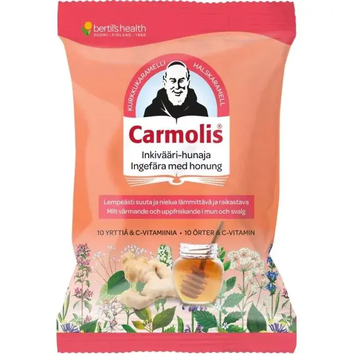 Bästa pris Carmolis Örtkaramell Ingefära med honung 75 g