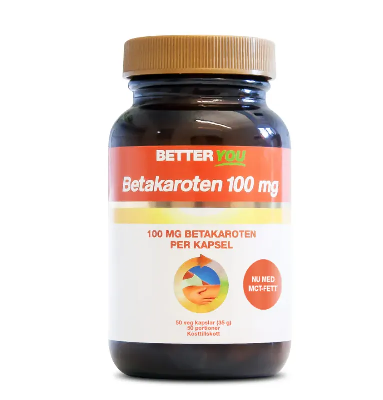 Erbjudandepris Betakaroten 100mg 50 kapslar - Better You