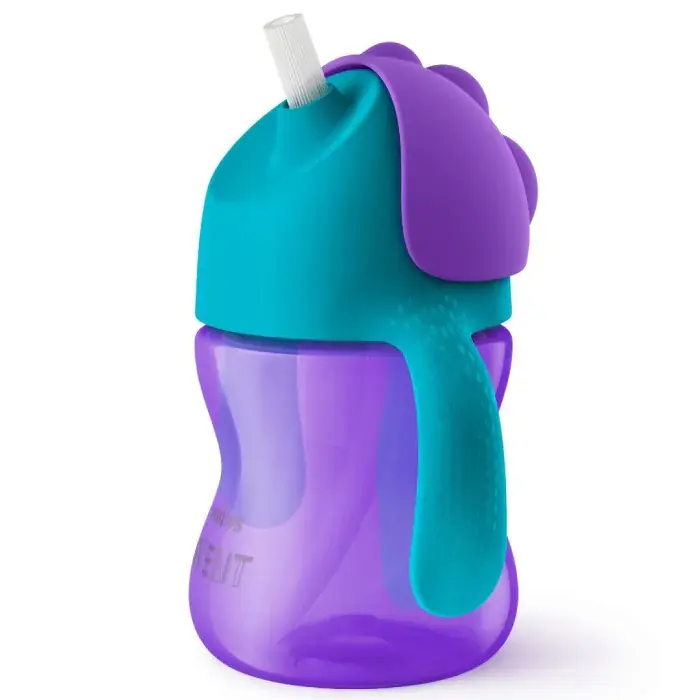 Lågt pris Straw Cup ergonomisk 200 ml - Philips Avent Turkos/Lila