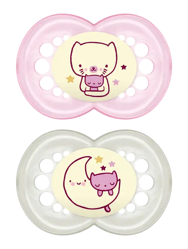 MAM Original Night Napp 2-pack - 16-36 mån Rosa Billigare