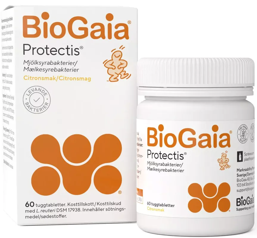Köp nu BioGaia Protectis Mjölksyrabakterier 60 tuggtabletter