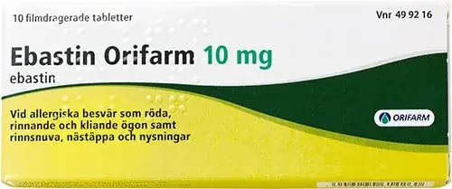 Ebastin Orifarm, filmdragerad tablett 10 mg 10 st Handla nu