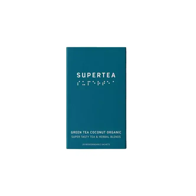 Kampanjpris Supertea Green Tea Coconut Organic 20 påsar