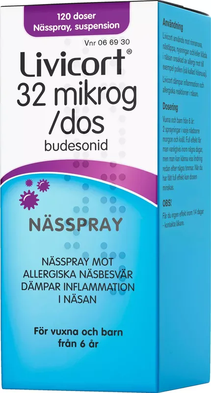 Extra rabatt Livicort Nässpray 32 µg/dos 120 doser