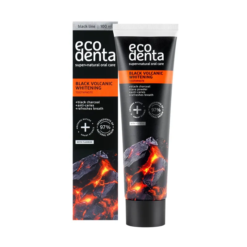 Black Whitening Toothpaste With Volcanic Minerals 100ml Ecodenta Billig