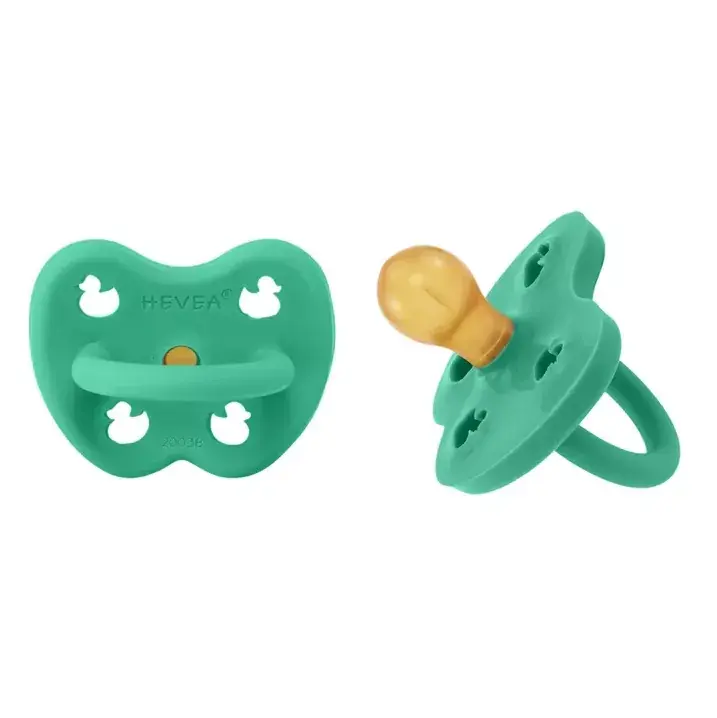 Naturgumminapp - Pop of Green, 3-36 mån 2-pack - Hevea Rund Populärt val