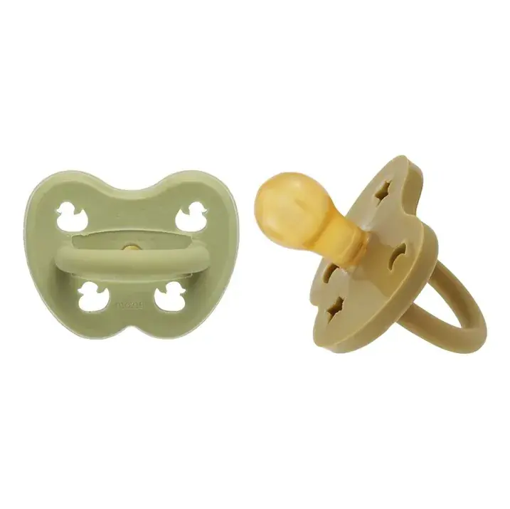 Naturgumminapp - Hunter Green & Olive, 3-36 mån 2-pack - Hevea Rund Lågt pris