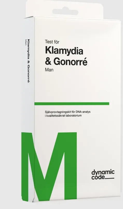 Dynamic Code Test för Klamydia & Gonorré man, 1 st Begränsat erbjudande
