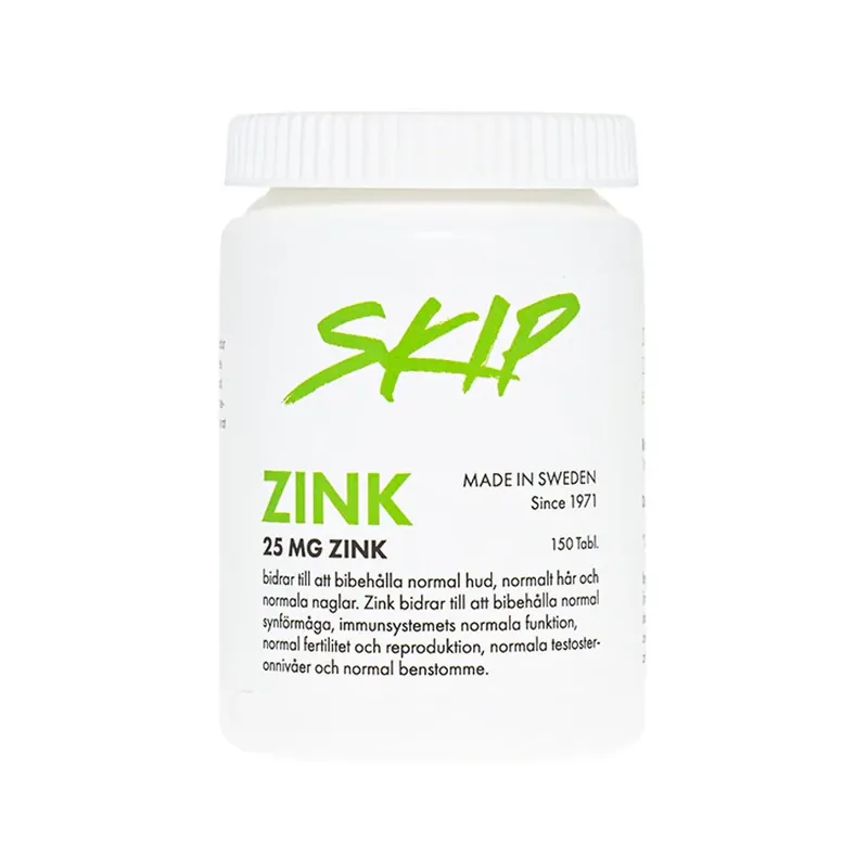 Rabatt Zink 25mg 150 tabletter Skip Nutrition