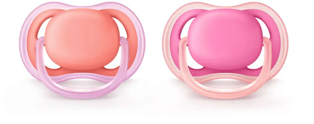 Philips Avent Ultra Air-Napp 6-18 mån Rosa/Orange Bästa pris