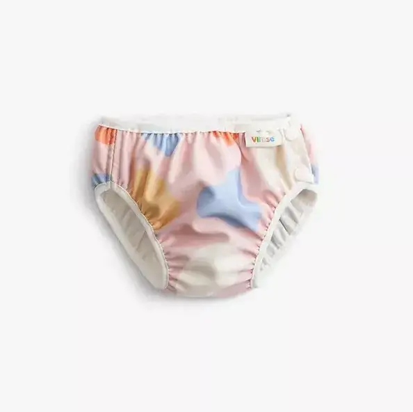 Lägg i varukorgen Badblöja, sidoknäppt, Vimse Pink Shapes S 6-8kg